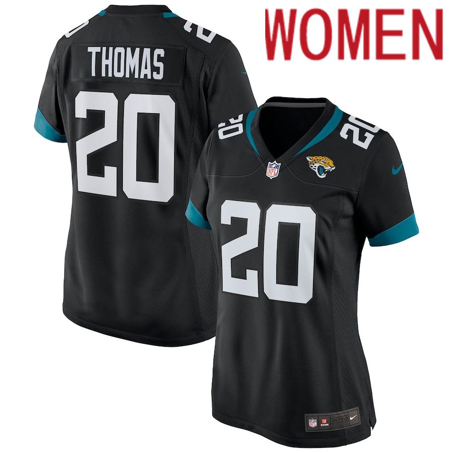 Women Jacksonville Jaguars #20 Daniel Thomas Nike Black Game NFL Jersey->women nfl jersey->Women Jersey